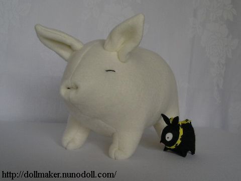 White pig and black pig