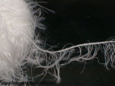 White furry yarn