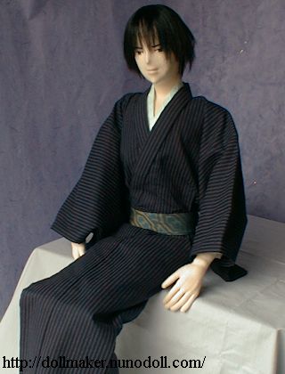 Boy doll in kimono