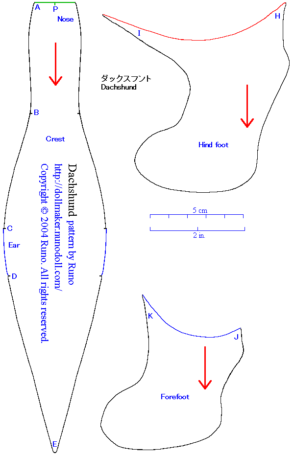 stuffed dachshund pattern