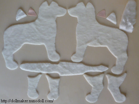 soft toy dog cutting