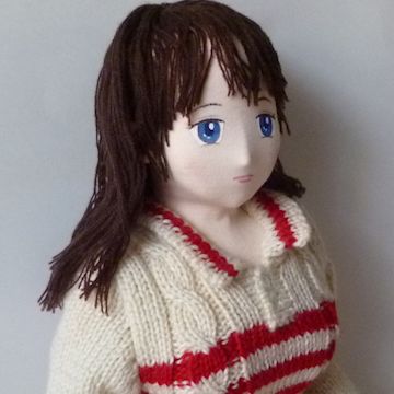 girl doll in knit