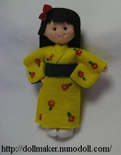 Fashion doll in kimono
