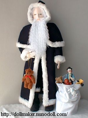 Santa Claus in dark blue